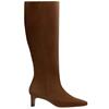 CLARKS WOMENS ZIP HIGH LEG BOOT - WALNUT SUEDE